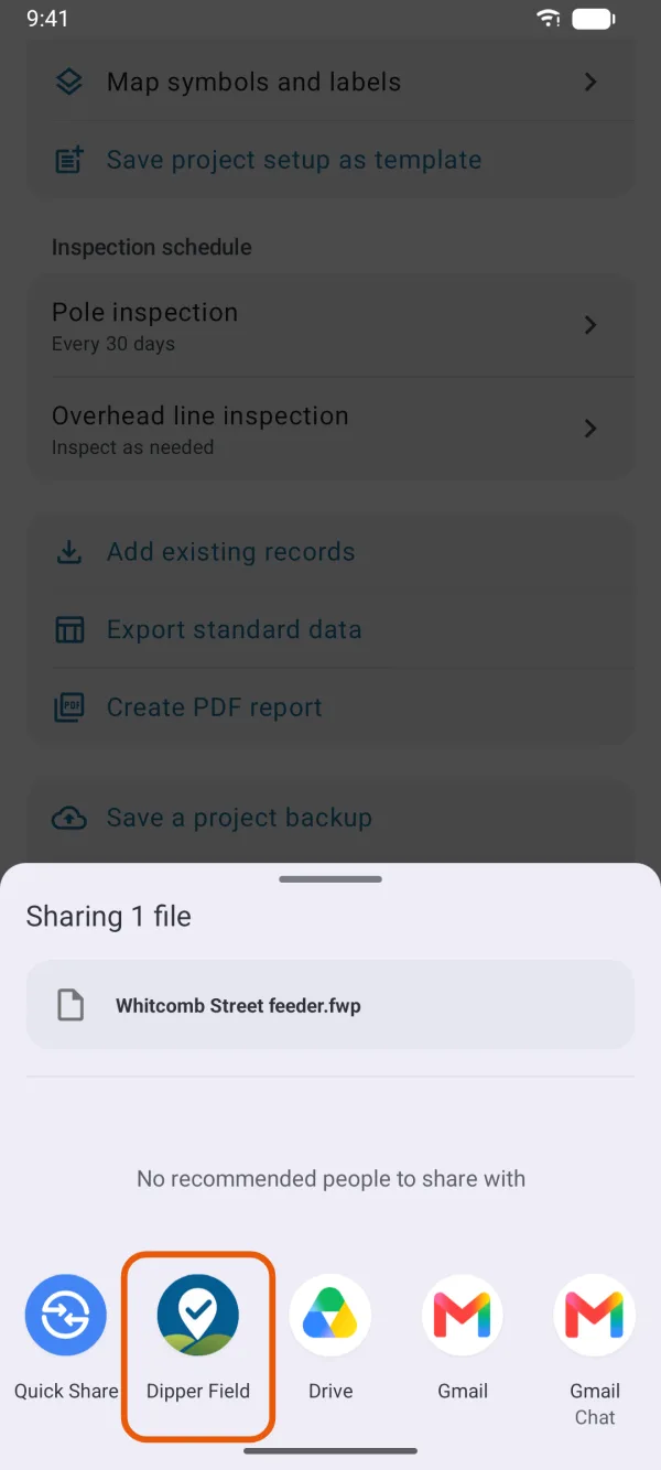Sharing a .fwp file to Dipper Field.
