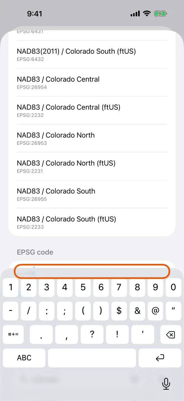 Entering a code that isn't in the list.