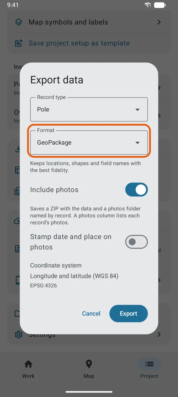 The record type, the format and what the format keeps.