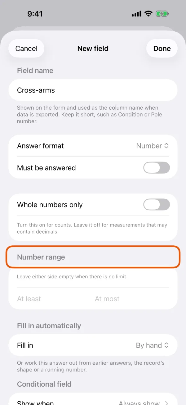 At least and At most for a number.