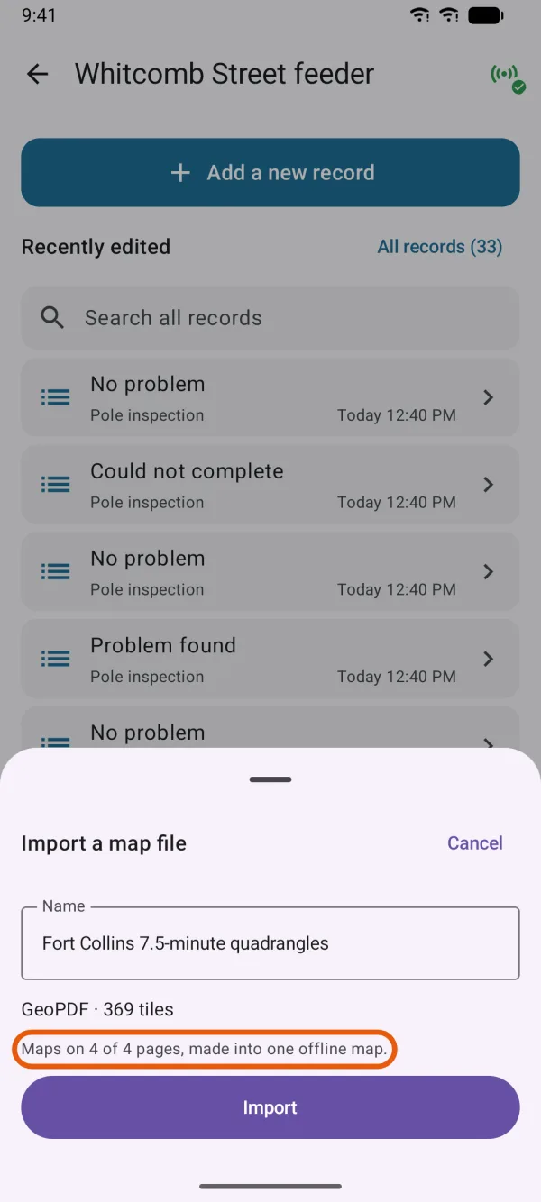 Four quad sheets about to become one map.