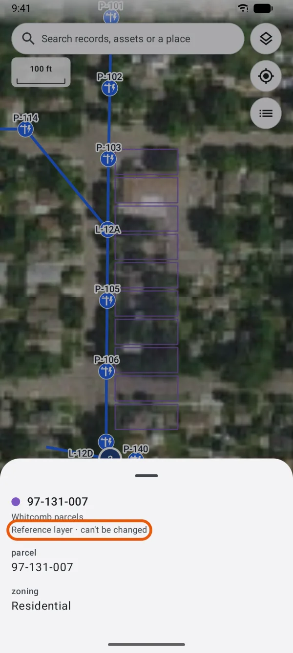 A parcel's details from the file.